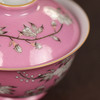 【忘言】胭脂红芙蓉茶碗 盖碗 曰何文人器 商品缩略图2