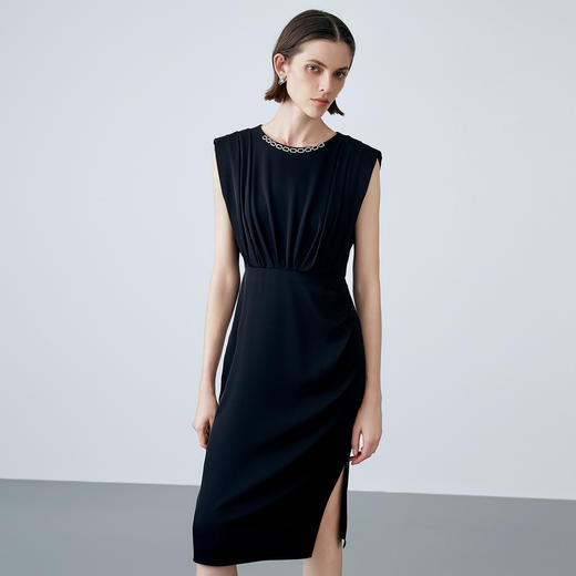 EITIE爱特爱夏季新款气质高腰显瘦设计小礼服连衣裙7877510 商品图8