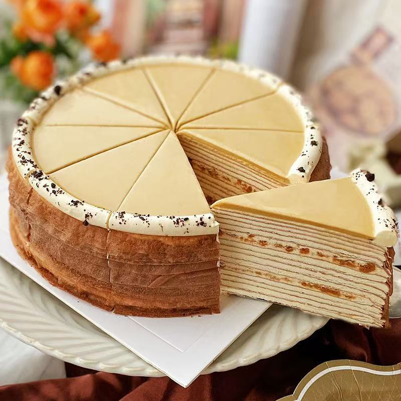 海盐焦糖千层蛋糕