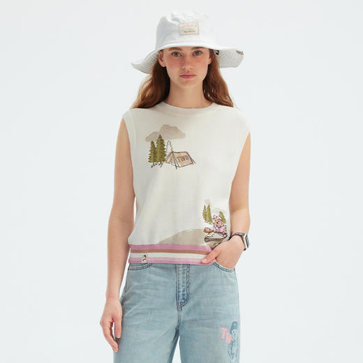 【大都会】TeenieWeenie小熊毛衣女2025秋季新款女装TTKN253702T 商品图0