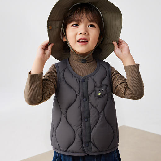 Cucutas幼童羽绒马甲CY25WIW679卡其/深灰/军绿（80#-140#） 商品图4