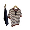 百搭又好穿，2025夏季丝麻撞色镂空肌理感条纹针织T恤女款！ 商品缩略图4