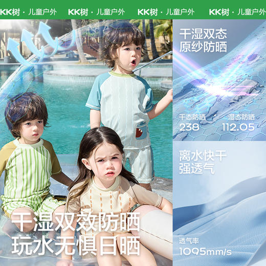 【KK树】条条日记分体泳衣 商品图3