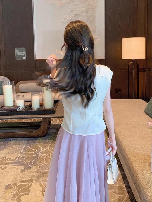 张心子【浆果花园】圆领气质立体花上衣 U2506051 商品图4