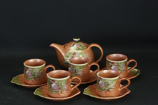 “竹斋款”瓷器茶具一壶五杯五碟 商品图0