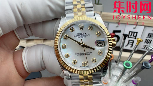 Rolex劳力士GS日志型系列 女款31mm 日志31系列 间金贝母钻面 女士腕表 搭载改Cal.2236 商品图1