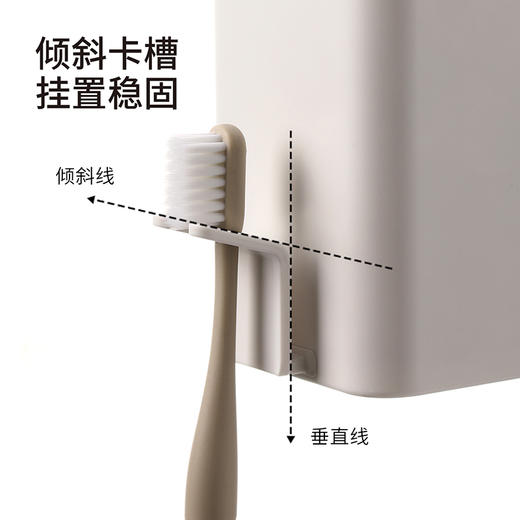 FaSoLa牙刷置物架牙杯壁挂式免打孔漱口杯子牙膏电动卫生间收纳 商品图4