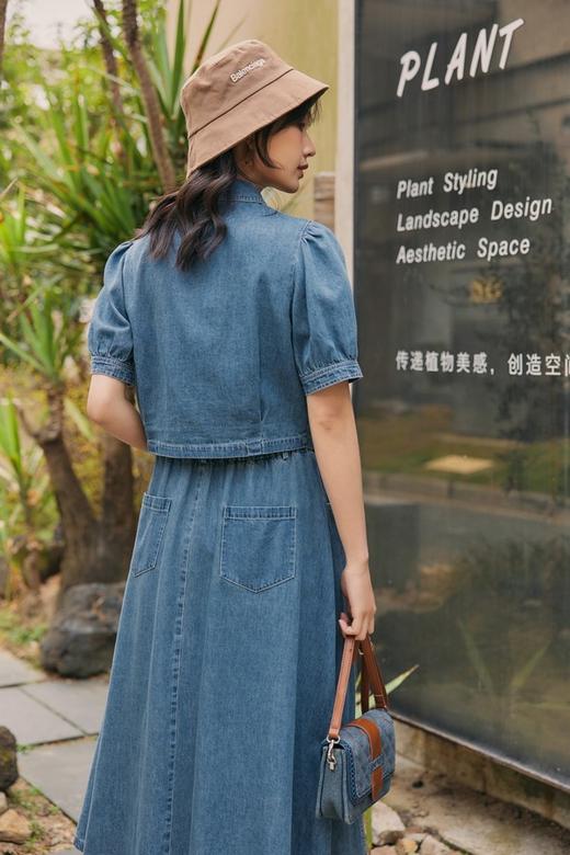 WHO KNOWS 复古设计感牛仔衬衫半裙套装 20666 商品图3