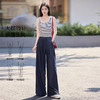 【专属特价】熙世界阔腿裤女夏季薄款2025新款高腰垂感宽松休闲凉凉直筒长裤子 商品缩略图2