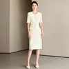 IWY/米白色夏季短袖小香风西装套裙女气质名媛珠宝接待工作服职业裙装25CS776 商品缩略图3