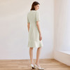 IWY/芦灰绿气质通勤小香风连衣裙女夏季薄款圆领主持人正装西装裙Q1351 商品缩略图4