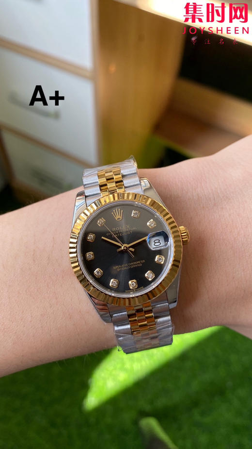 劳力士GS日志31系列 女款日志31mm 间金灰盘钻面 女士腕表 2236机 新品劳力士女款蚝式日志型腕表31mm 到货 商品图8