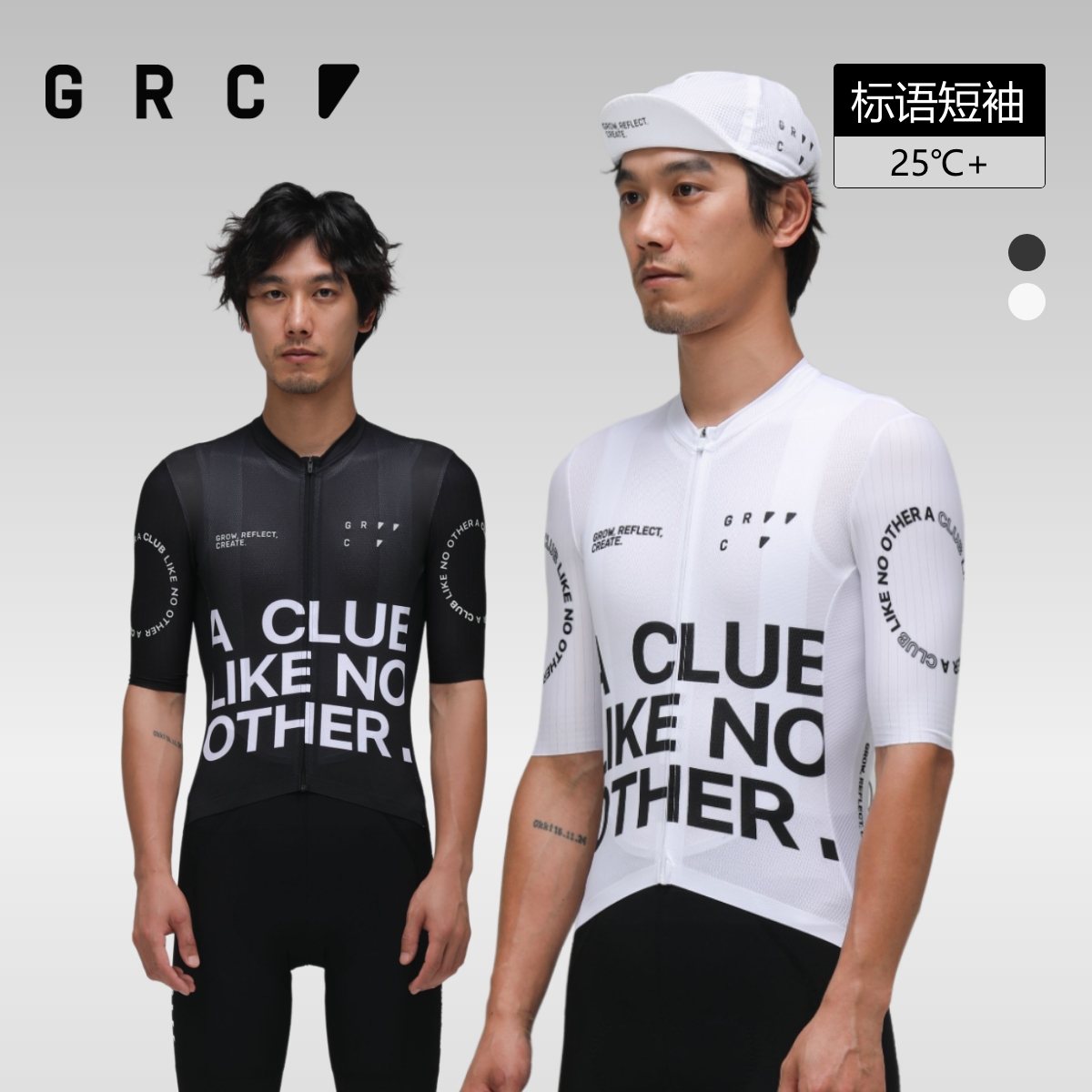 GRC桀骛无尽春夏新款男士标语系列透气公路自行车骑行服