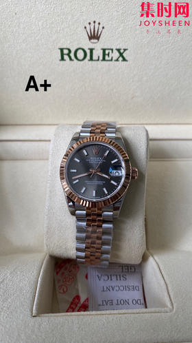 劳力士GS日志31系列 女款日志31mm 间玫金灰盘条丁 女士腕表 2236机 新品劳力士女款蚝式日志型腕表31mm 到货