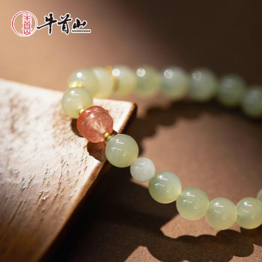 牛首山文创和田青玉转经轮手串个性配饰文创手串送女生闺蜜礼物 商品图2