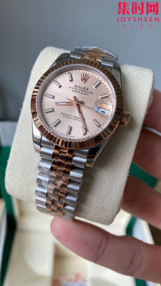 劳力士GS日志31系列 女款日志31mm 间玫金香槟金盘 女士腕表 2236机 新品劳力士女款蚝式日志型腕表31mm 到货 商品图3