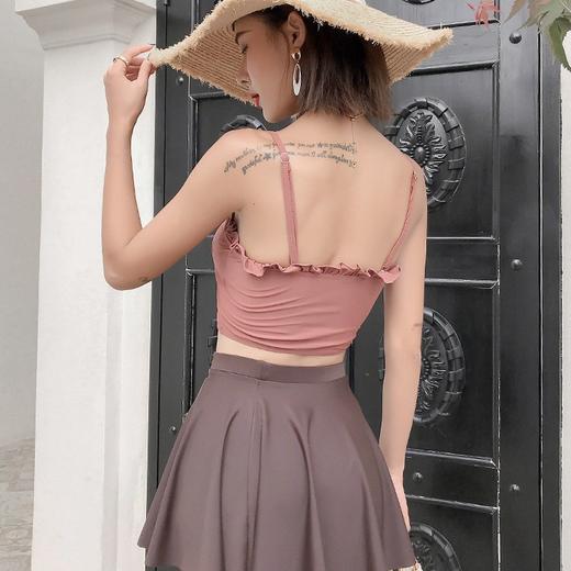 游泳衣女分体式三件套2025新款保守小个子可爱日系小胸泡温泉泳装 商品图2