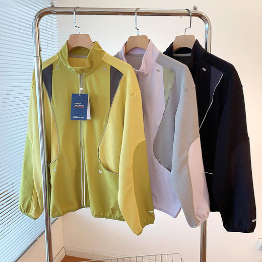 2025春季新款！户外运动风立领拉链长袖拼接设计休闲夹克外套女款！ 商品图5