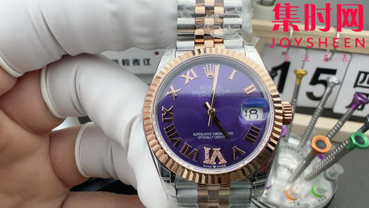 Rolex劳力士GS日志型系列 女款31mm 日志31系列 间玫金紫盘 女士腕表 搭载改Cal.2236 商品图1