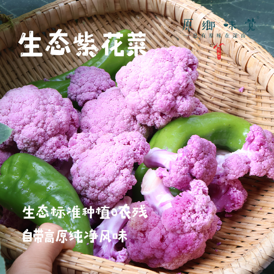 【预售7月5号/6号发货】生态高原紫花菜（农场直发-顺丰包邮）|紫花菜3.5—4斤装，来自四川小金，生产者：吴明清【合作生产，公平贸易