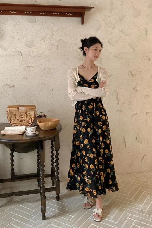 SUMMER & SAGE 法式复古碎花吊带长裙 20493 商品图5