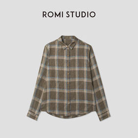 ROMI STUDIO“复古文艺”美式亚麻衬衫外套RWCRS04638
