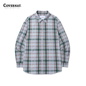 covernat韩国潮牌多种颜色纯棉时尚透气格子衬衫2024春夏新品CO2401SH07