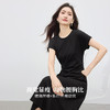 【专属特价】熙世界赫本风黑色t恤连衣裙女夏季2025新款小众设计收腰显瘦长裙 商品缩略图3