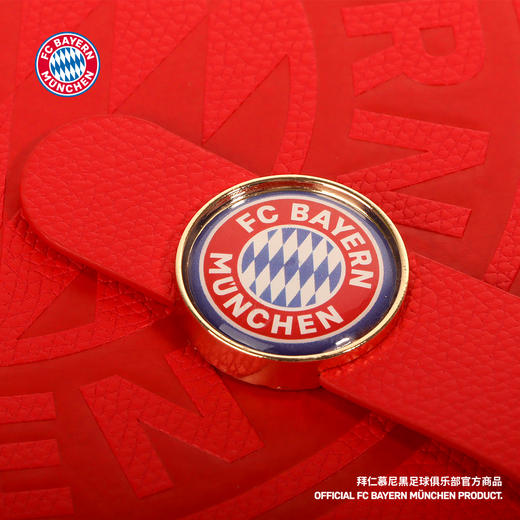 【官方正版】拜仁足球俱乐部丨队徽笔记本红色质感球迷周边 商品图2