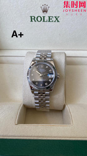 劳力士GS日志31系列 女款日志31mm 灰盘钻面 女士腕表 2236机 新品劳力士女款蚝式日志型腕表31mm 到货