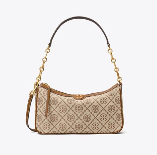 【爆款闪降，仅5单！】Tory Burch/汤丽柏琦 T Monogram提花腋下单肩斜挎包85137 -w 香港直邮 清关约7个工作日 商品图11