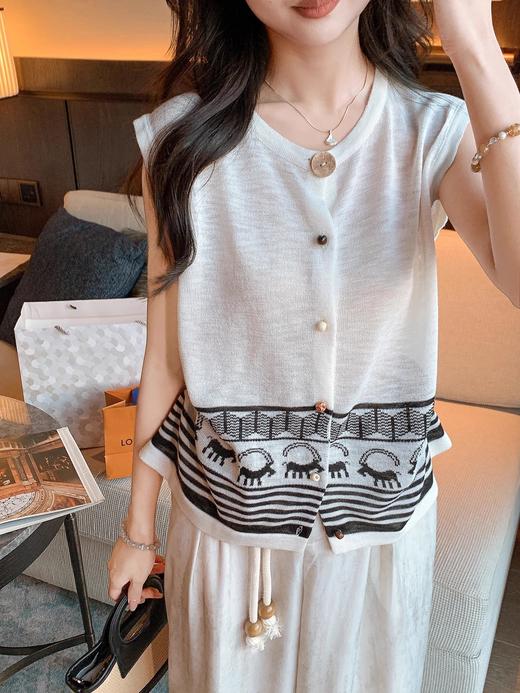 张心子【云感老钱】轻薄凉快气质显瘦开衫针织衫上衣 U2506024 商品图4