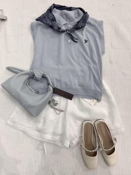 【门店同款】ENJOY夏季“都市漫游”配丝巾polo针织 163443885 商品图1