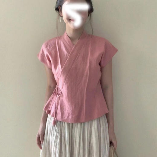 裁缝学苑AQ492新中式斜襟系带小衫纸样女装上衣服装打板图纸样板 商品图3