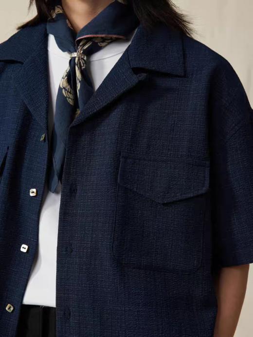 SUPERTOFU(SPTF)/YZ-SS25-S068/泡泡纱古巴领 两袋工装短袖衬衫 商品图2