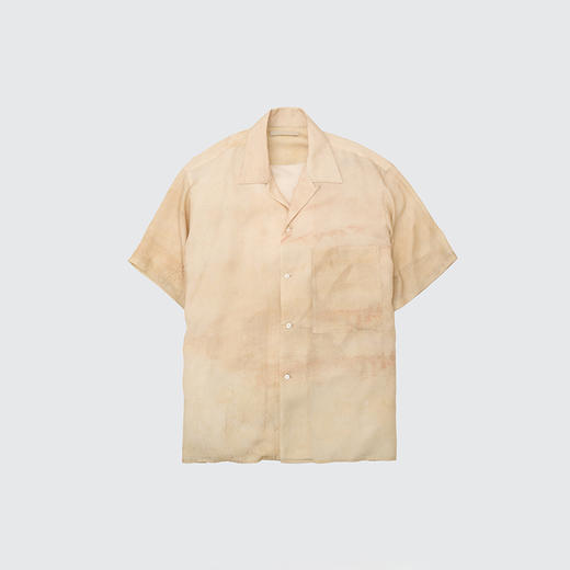 YOKE LANDSCAPE PRINTED OPEN COLLAR艺术家合作系列天丝短袖衬衫 商品图4