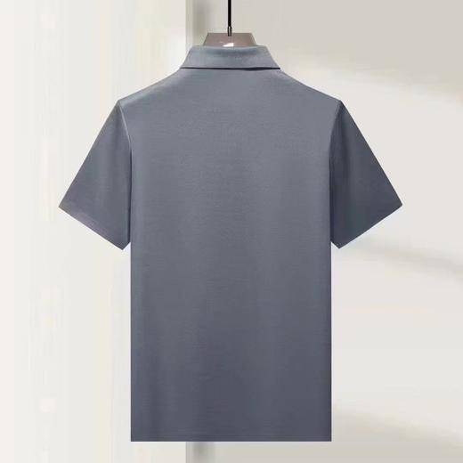 高端轻奢夏季桑蚕丝莱赛尔面料舒适柔软丝滑透气男士休闲翻领品质上衣  YH-2418* 商品图5