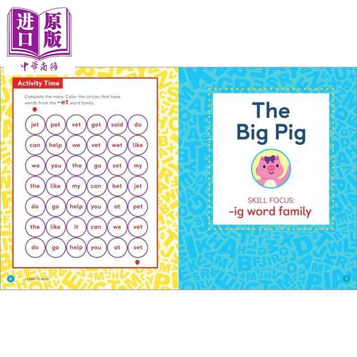 【中商原版】从字母到自主阅读 自然拼读故事书 适合初学者阅读的 25 个简单故事和活动 Learn to Read Phonics Storybook 商品图3
