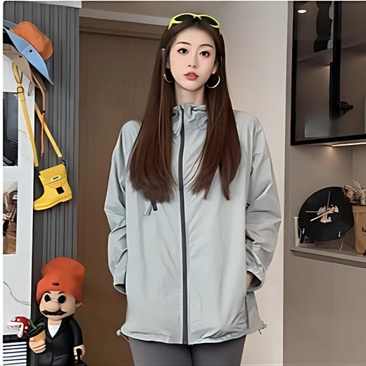 户外防紫外线！轻薄透气速干凉感原纱防晒衣女夏2025新款情侣皮肤衣！ 商品图8