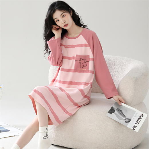 康妮雅女式长袖睡裙 商品图5