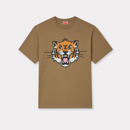 【二】KENZO 高田贤三 男士卡通虎头徽标印花棉质圆领短袖T恤 驼色 FF55 TS533 4SG 10 商品图0