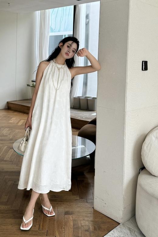 SUMMER & SAGE 甜美浪漫提花挂脖连衣裙 20500 商品图2