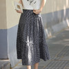 熙世界复古黑白格子半身裙女夏季薄款高级感a字伞裙高腰蛋糕半裙 商品缩略图3