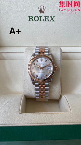 劳力士GS日志31系列 女款日志31mm 间玫金钻面 女士腕表 2236机 新品劳力士女款蚝式日志型腕表31mm 到货