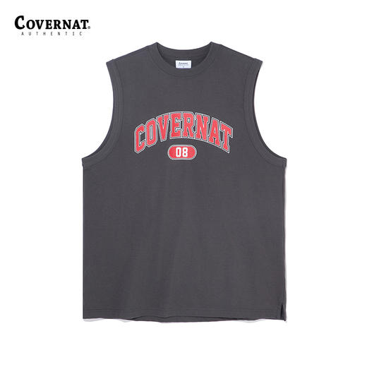covernat韩国潮牌时尚休闲拱形LOGO无袖宽松背心2024春夏新品CO2402ST26 商品图0