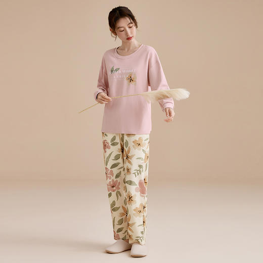 康妮雅女士长袖长裤套头套装 商品图2