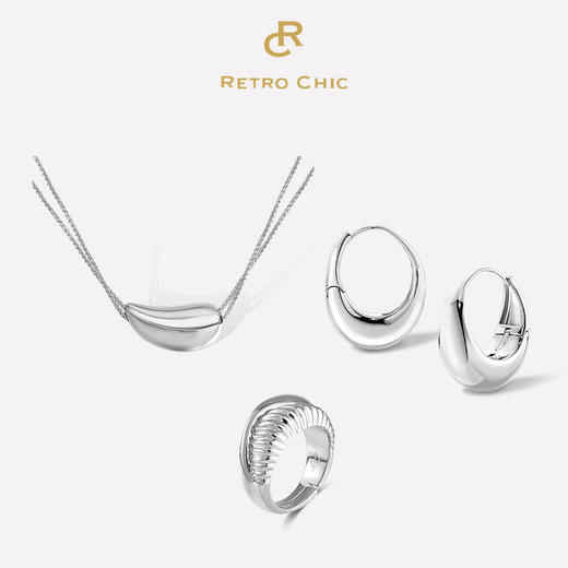 【赵丽颖&佟丽娅&曾黎&谷爱凌同款】Mordern Art 现代艺术时期 | 金/银色小水滴金银圈三件套 商品图0