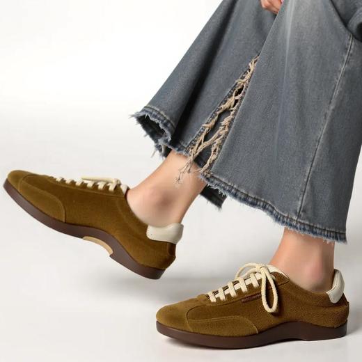 响午女鞋时尚薄底缓震防水牛反绒运动芭蕾鞋【HZ】 商品图5