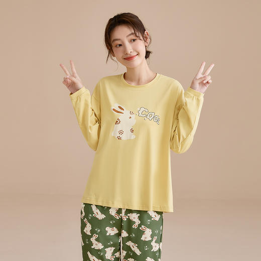 康妮雅女士长袖长裤套头套装 商品图0