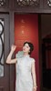 荷言GL 云露 仙子同款织金蝴蝶牡丹仿罗丝质旗袍 商品缩略图2